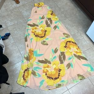 Asos. Size 0. Long flowing flower print dress.